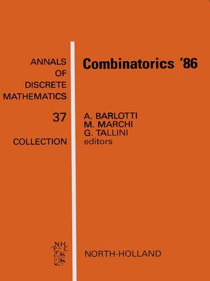 cover image of Combinatorics '86